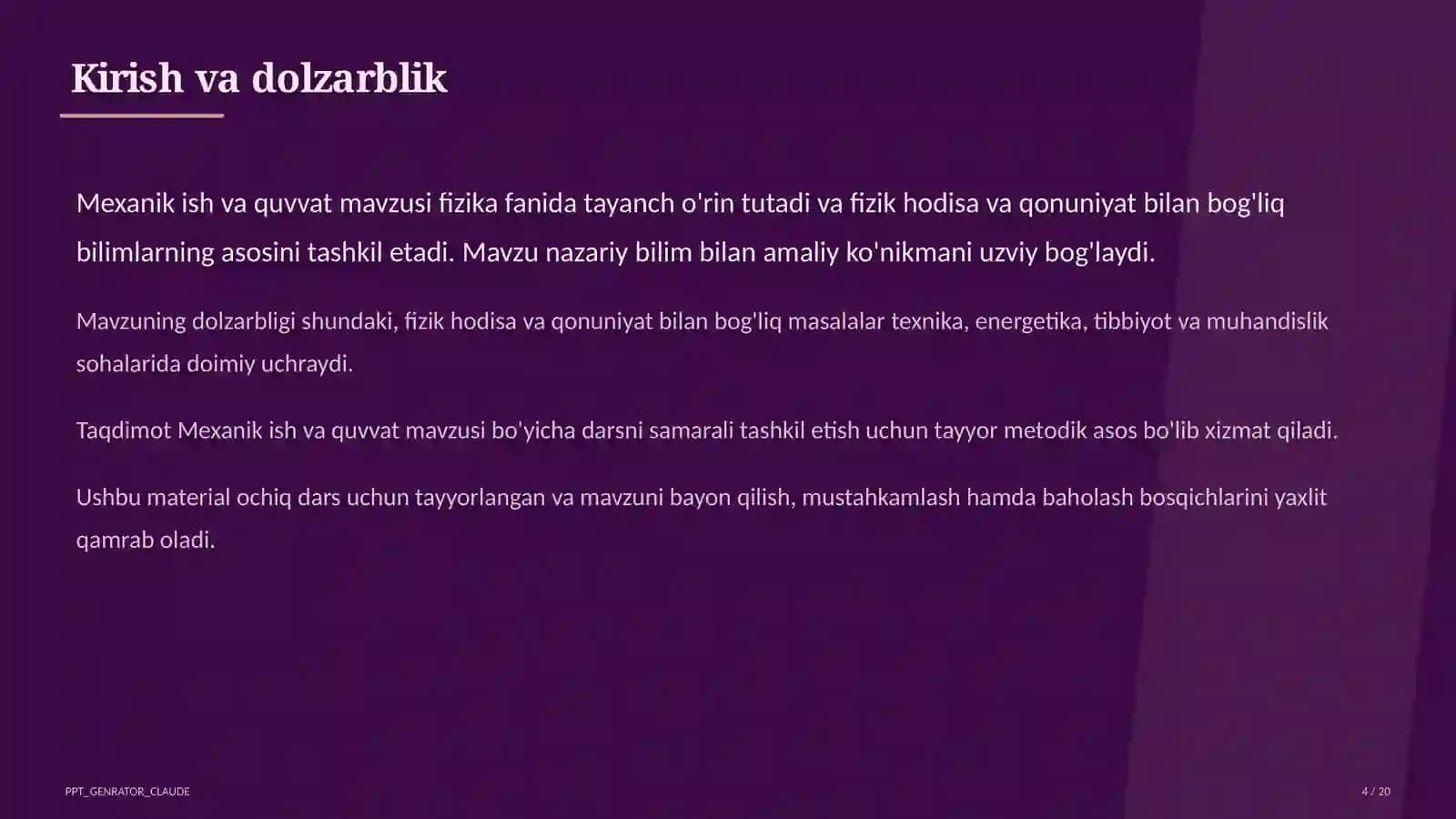 Mexanik ish va quvvat (7-sinf)