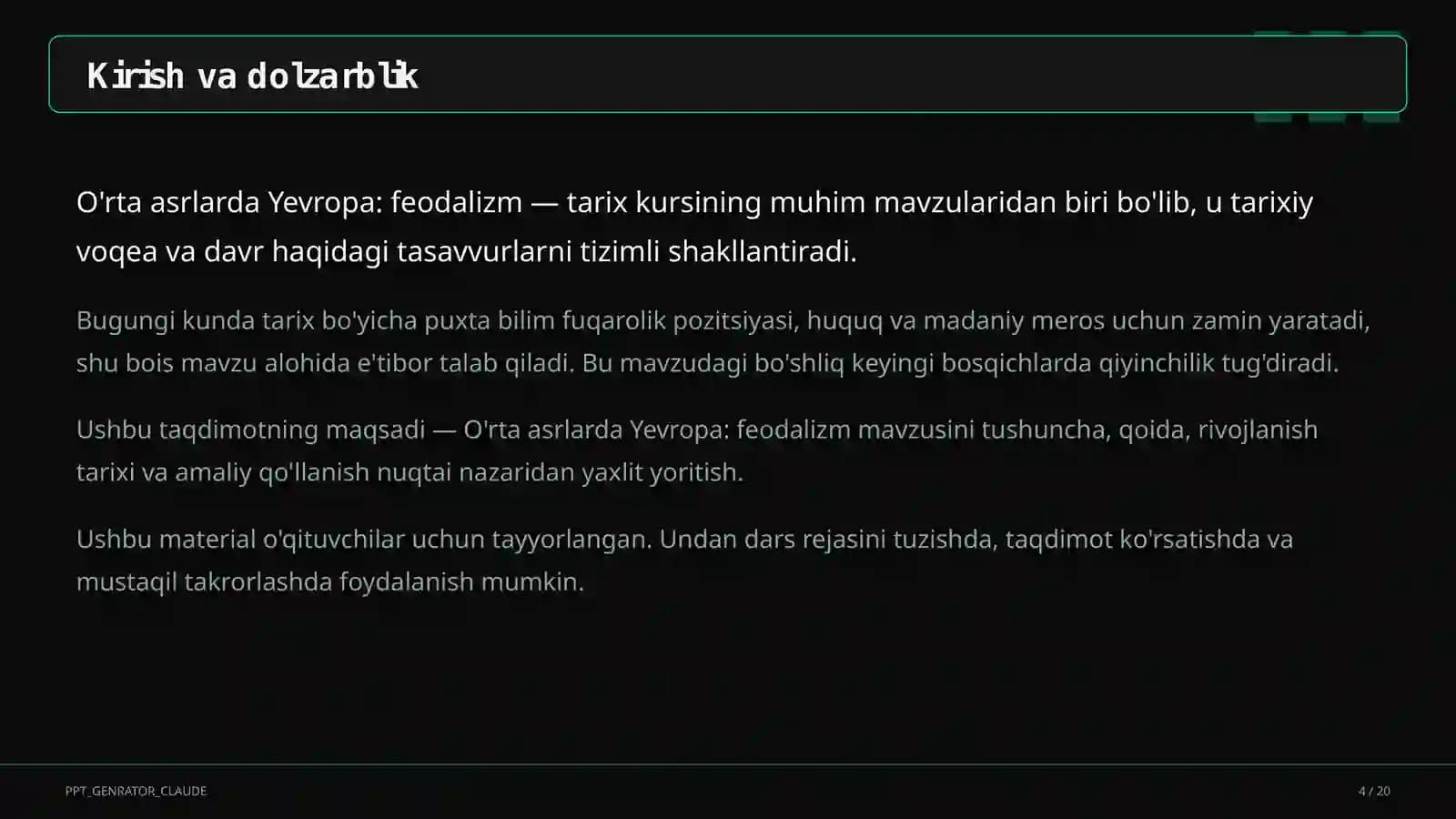 O'zbekiston va jahon tarixi (5–11)