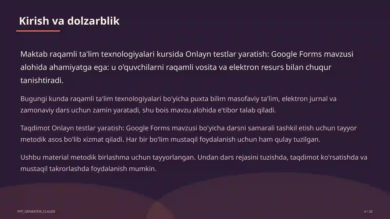 Dars rejasi