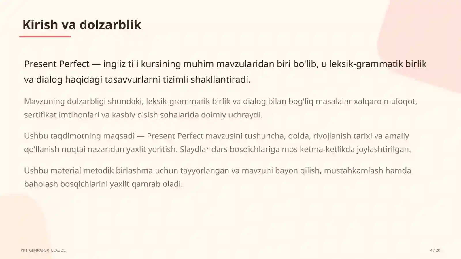 Present Perfect (8-sinf)