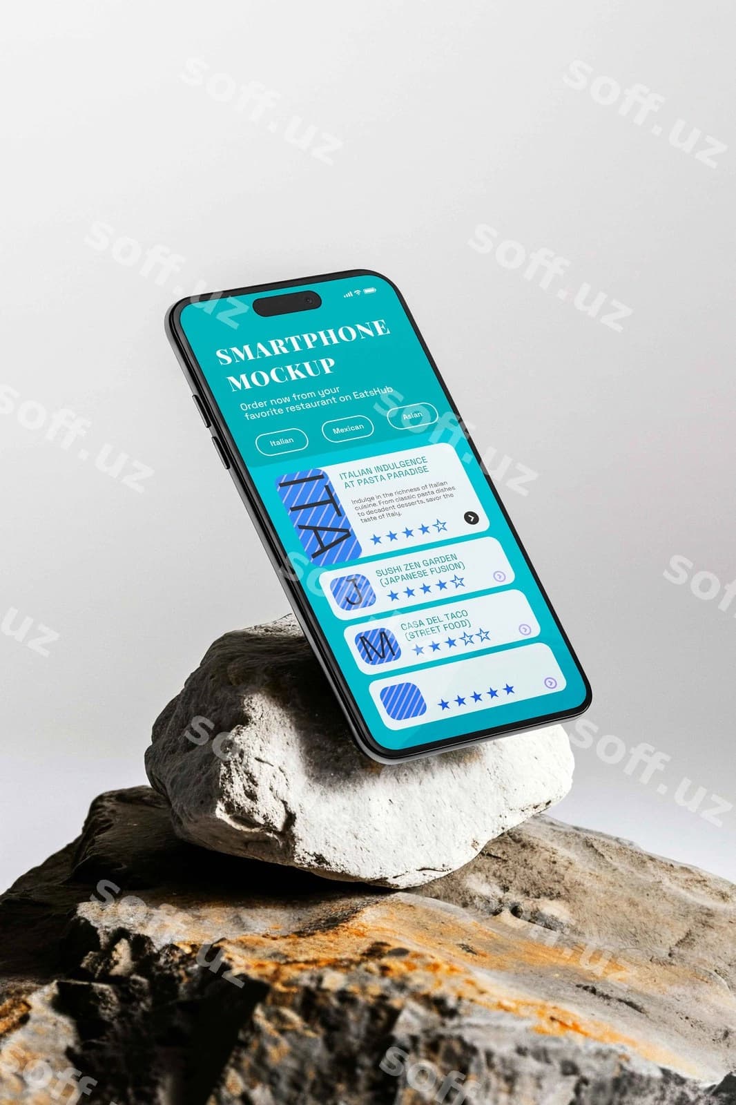 Smartfon tabiatining maketi | Smartphone nature mockup
