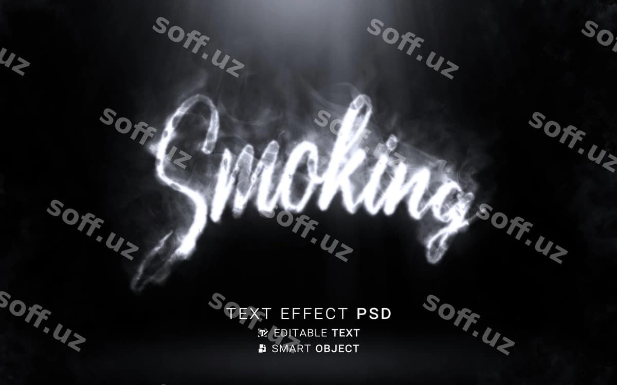 Chekish effekti bilan matn yozish | Smoking text effect writing