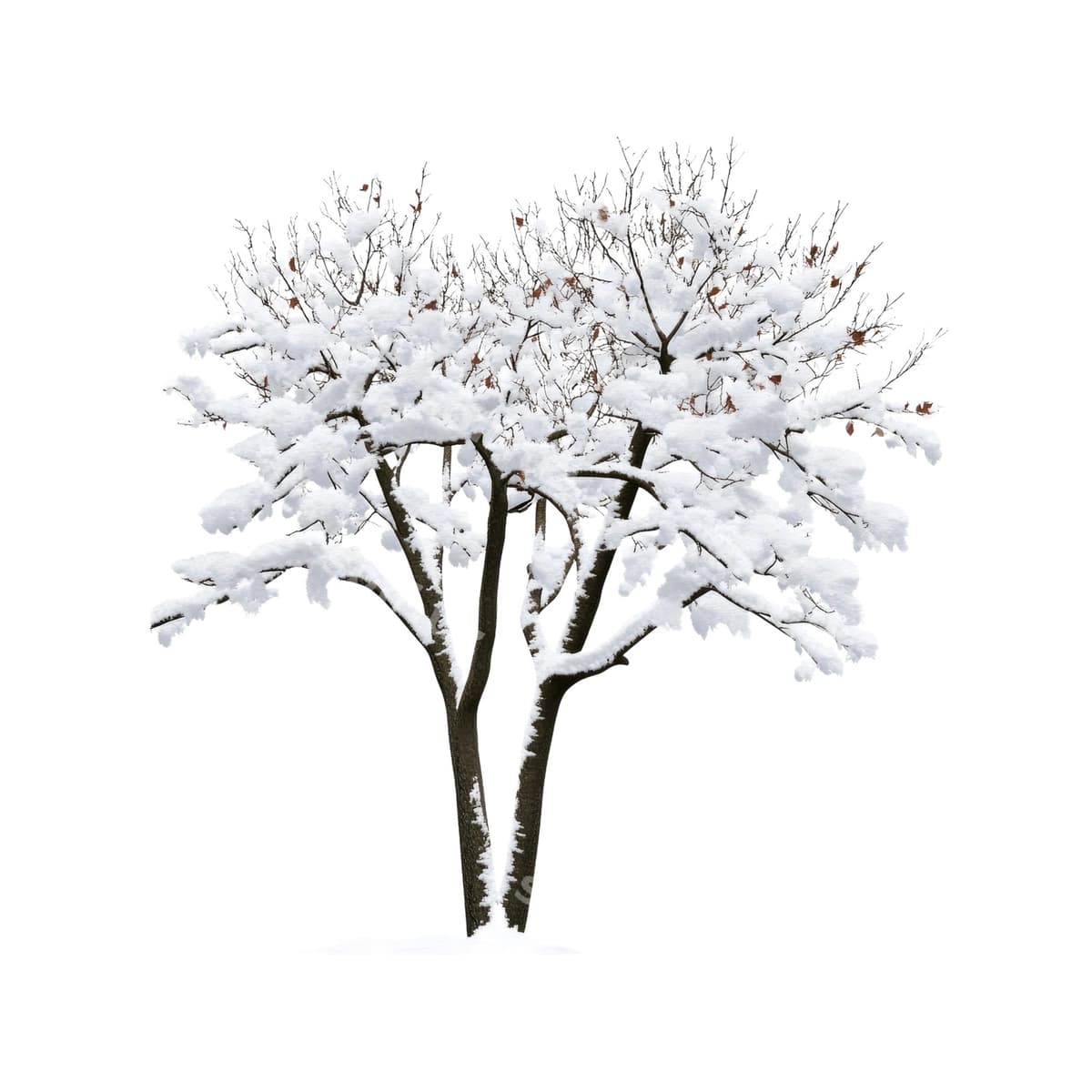 Qor bilan qoplangan daraxt qishda | Snowcovered tree winter