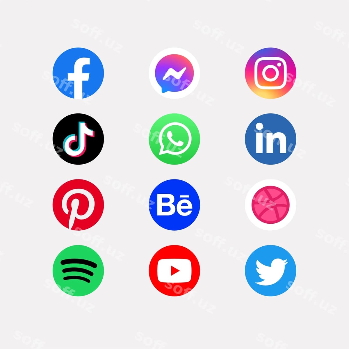 Ijtimoiy media piktogramma vektor to'plami | Social media icons vector set