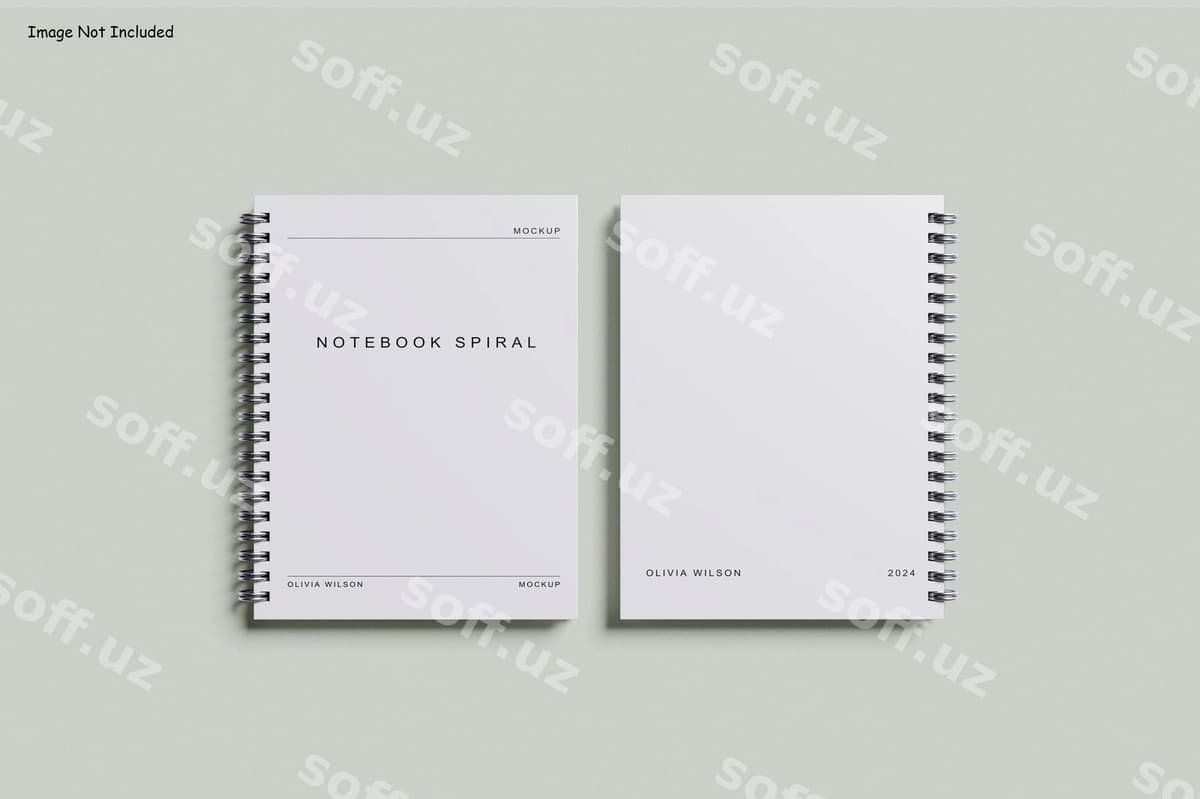 Spiral daftar maketining taqdimoti | Spiral notebook mockup presentation