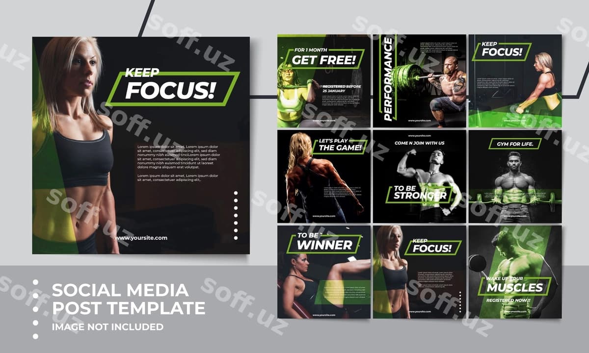 Sport social media post templates | Sport social media post templates