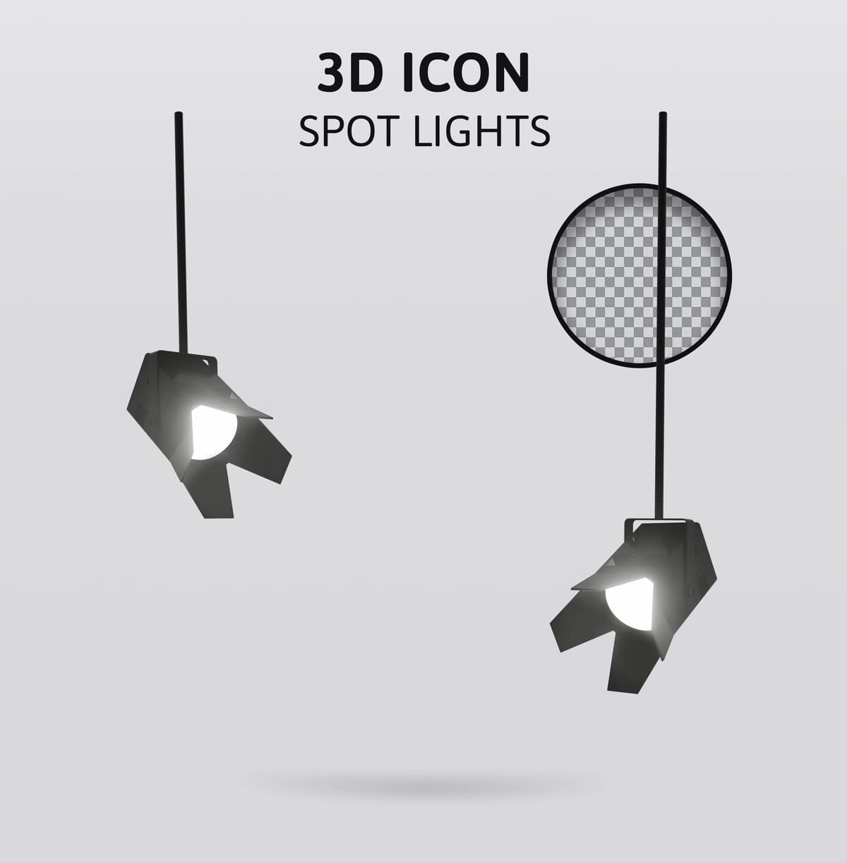 3D piktogramma devorga osilgan, yorug'lik bilan | 3d icon is hanging from wall with light it
