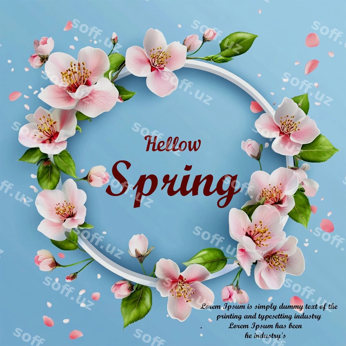 Bahor gullari illustratsiyasi | Spring flowers illustration