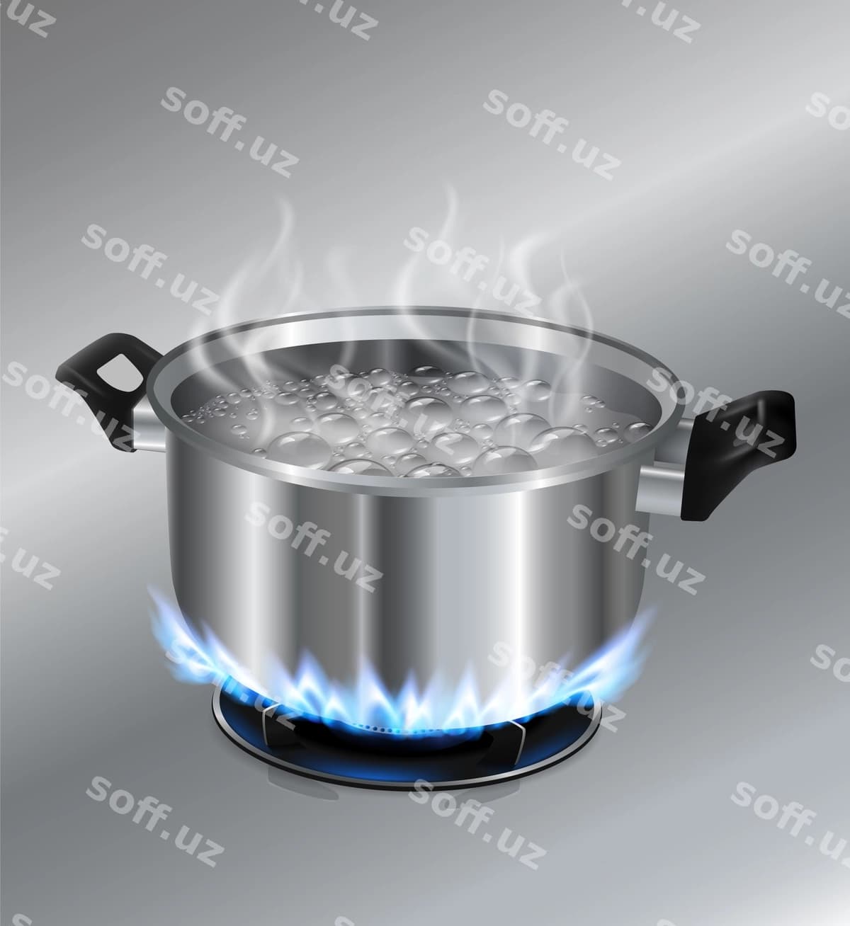 Zanglamaydigan po'latdan yasalgan qaynoq suvli idish | Stainless steel pot boiling water
