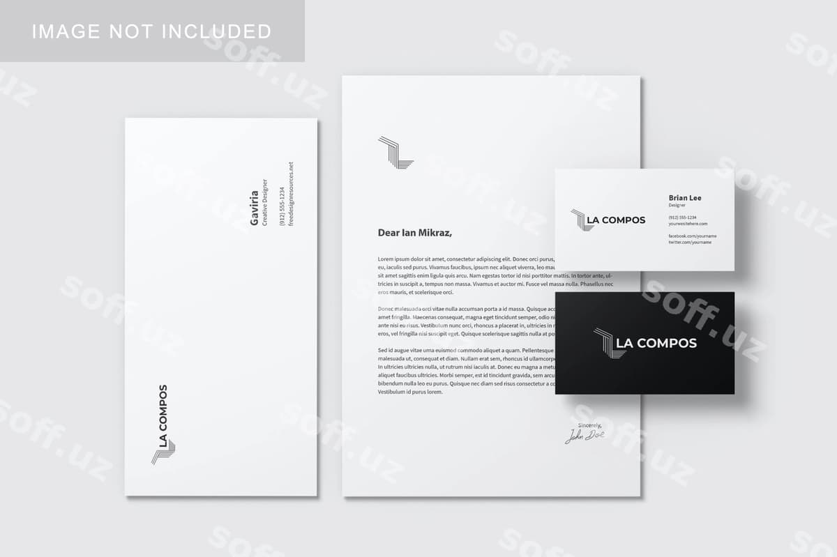 Qozoncha namunasi | Stationery mockup