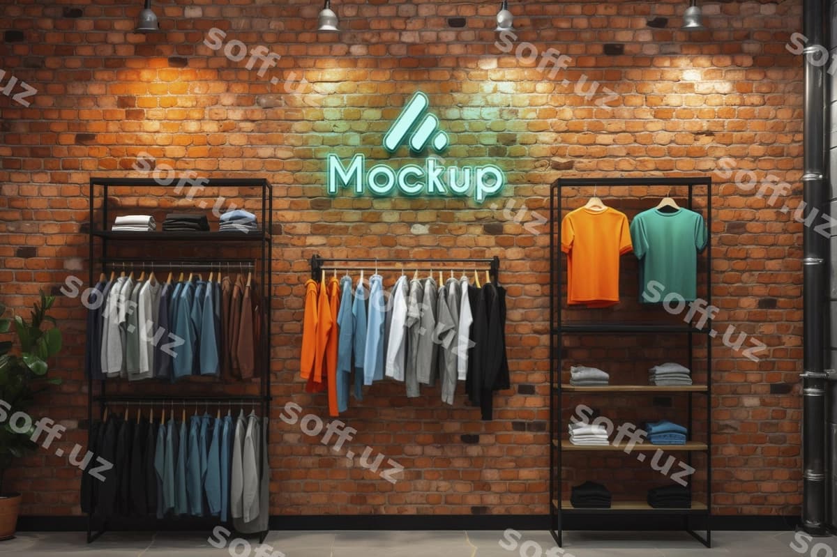Do'kon ichki ko'rinishi prototipi dizayni | Store interior mockup design