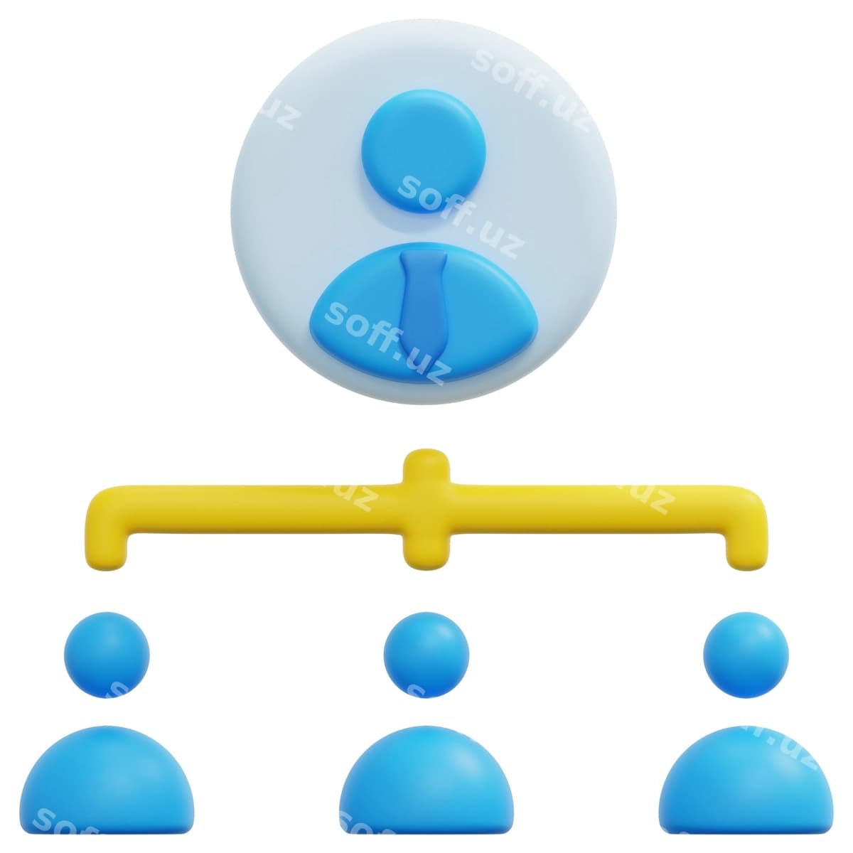 Tuzilish 3d render ikonka illustratsiya | Structure 3d render icon illustration