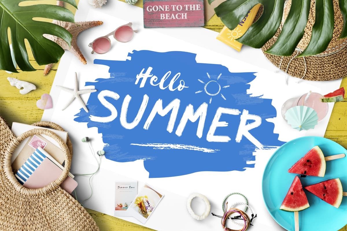 Yozgi ta'til foni | Summer vacation background