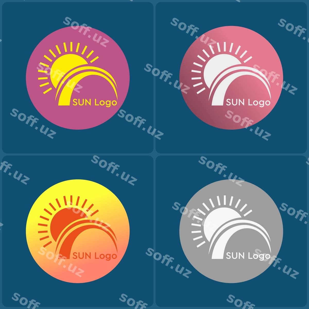 Sunset logotip quyosh logotipi vektor | Sunset logo sun logo vector