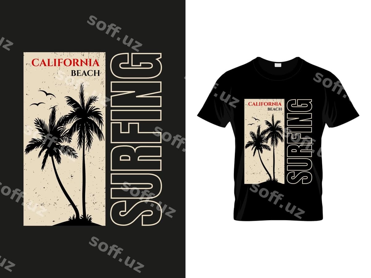 Surfing futbolkasi dizayni | Surfing tshirt design