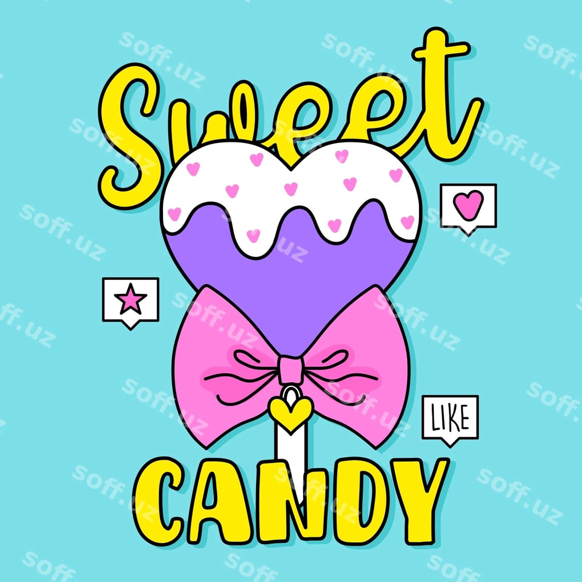 Shirin qalb shaklli lollipop | Sweet heart shaped lollipop
