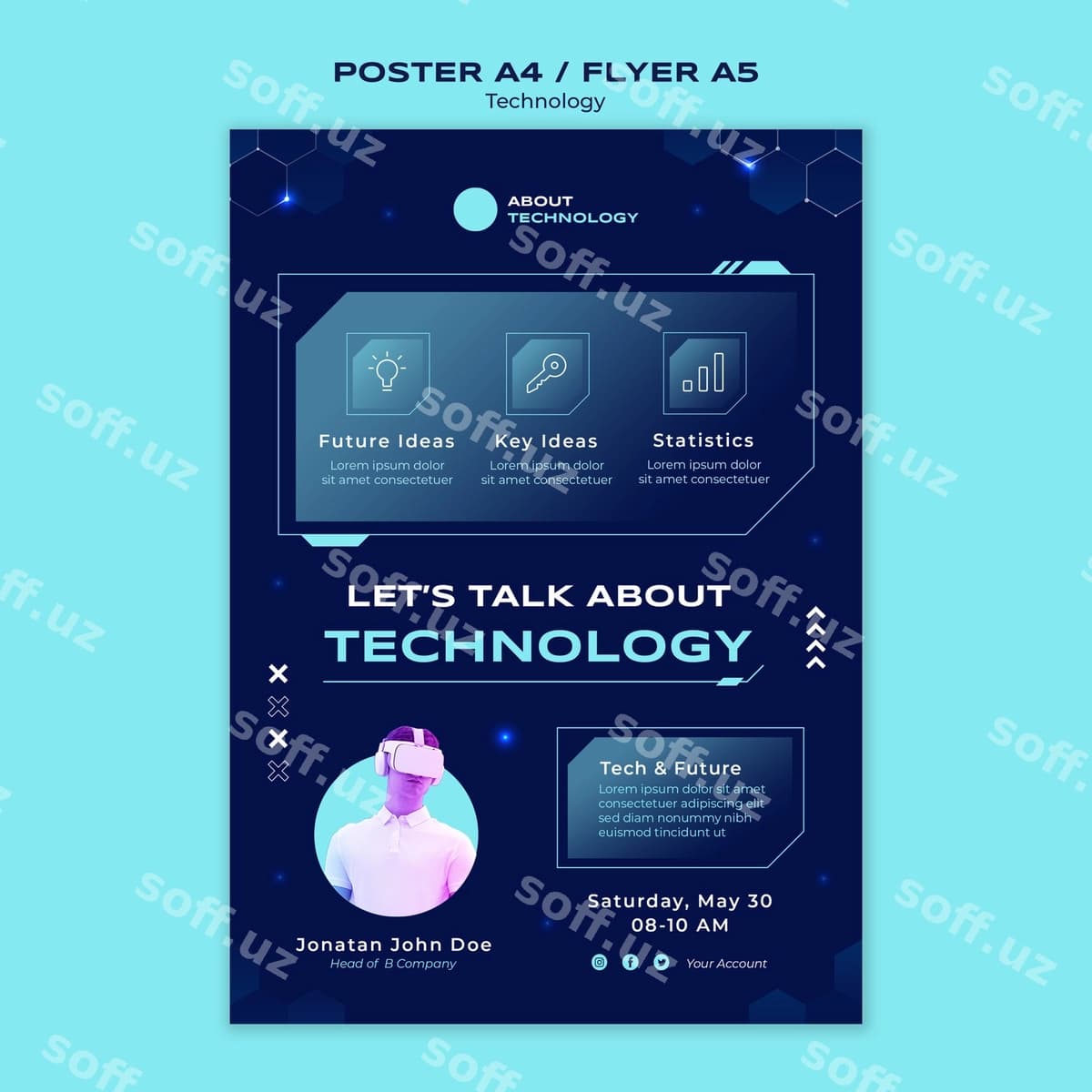 Texnologiya shablon dizayni | Technology template design