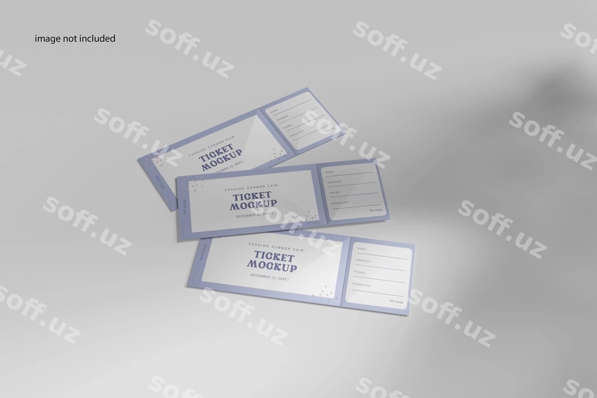 Chipta namunasi | Ticket mockup