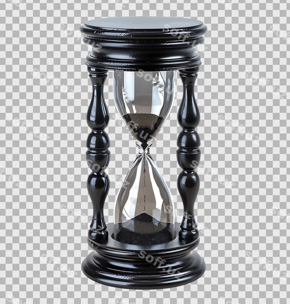 Vaqt soat oynasi shaffof fon | Time hour glass transparent background
