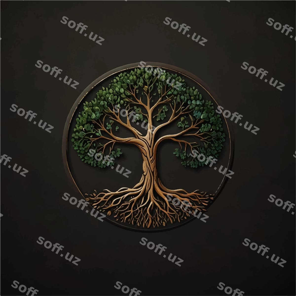 O'rtasida daraxt bor daraxt | Tree with tree middle it