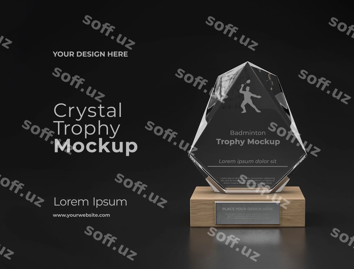 Himoyachilik namuna dizayni | Trophy mockup design