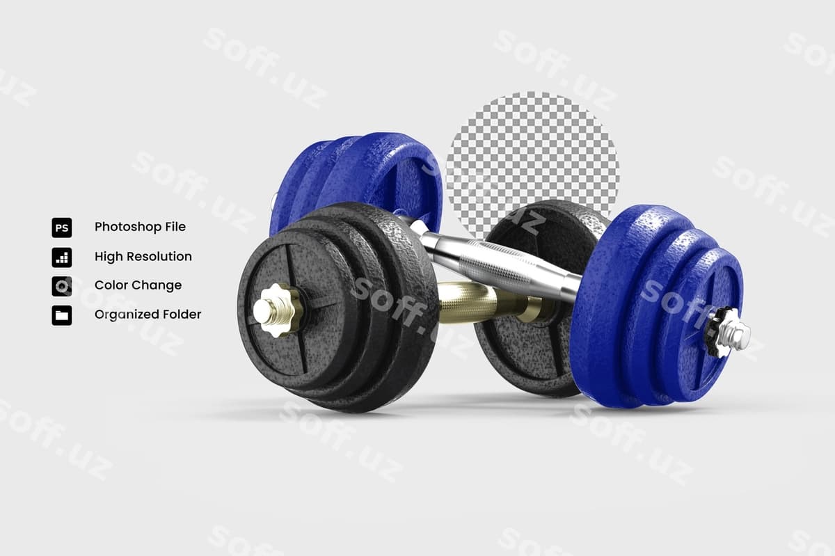 Ikki barbell 3d render | Two barbell 3d render