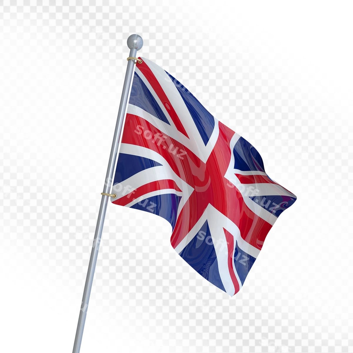 Union Jack bayrog'ini hilpiratuvchi ustun | Union jack flag waving pole