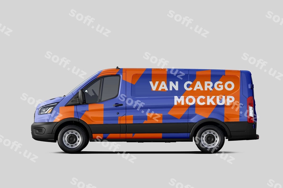 Yuk furqoni maketi | Van cargo mockup