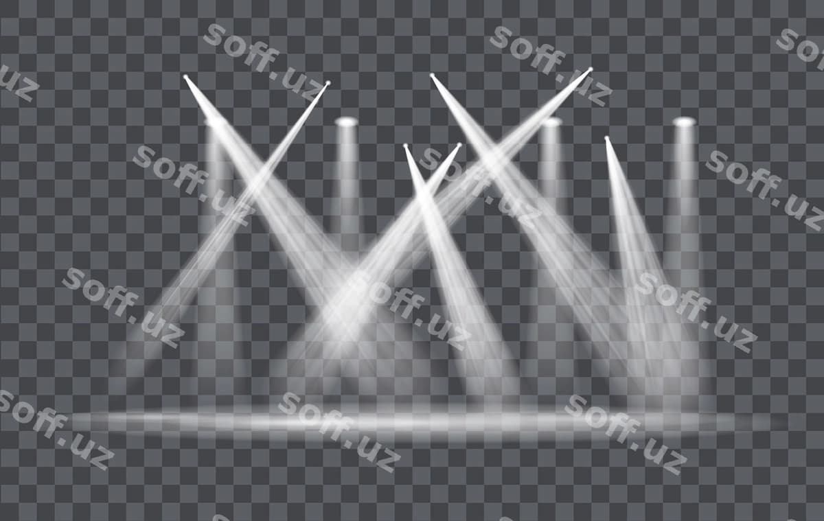 Vektor yorqin ta'sir spotloti | Vector light effect spotlight
