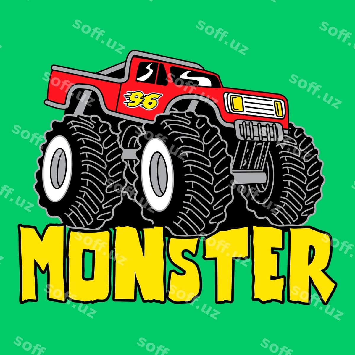 Vector mons yuk avtomobili dizayni | Vector monster truck design