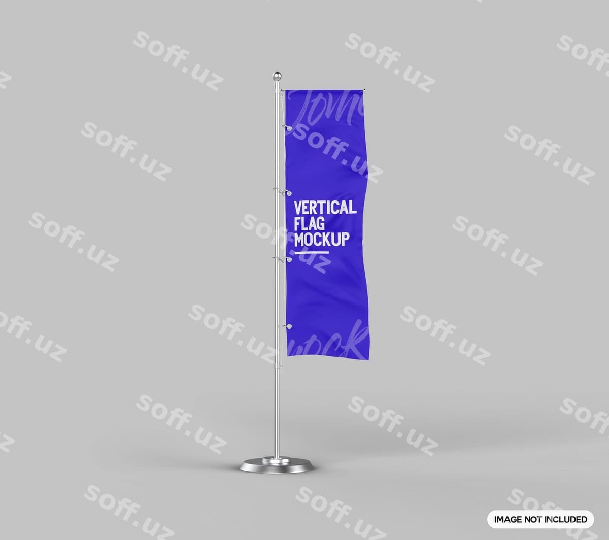 Vertikal bayrogʻi mockup | Vertical flag mockup