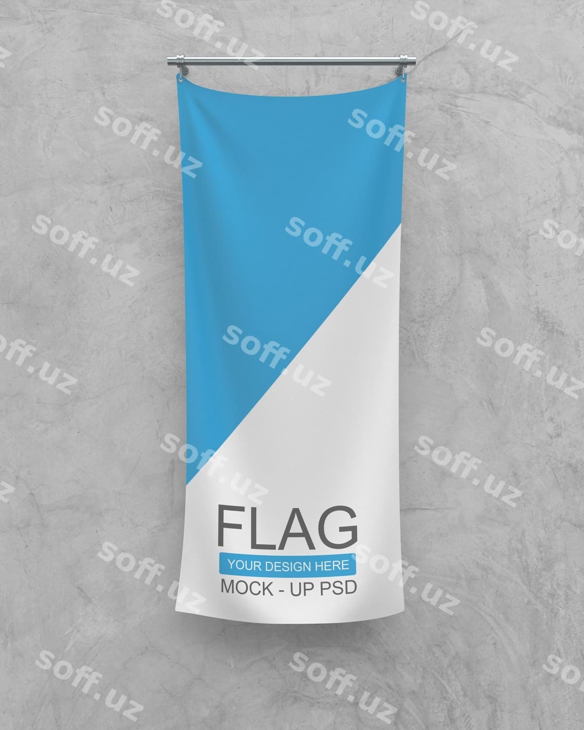 Vertikal mato banner modeli | Vertical textile banner mockup