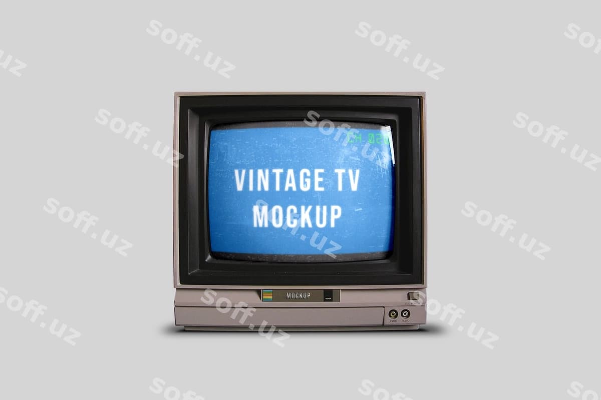 Vintage televizor mockup | Vintage tv mockup