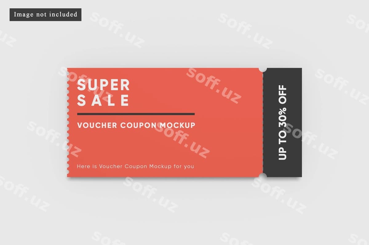 Kupon maketi | Voucher coupon mockup