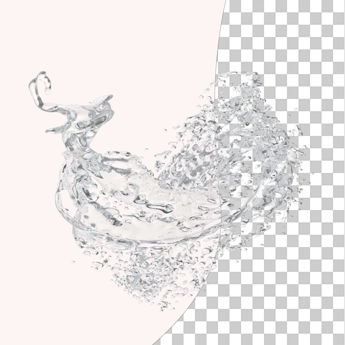 Shaffof fonda suv chayqalishi | Water splash transparent background