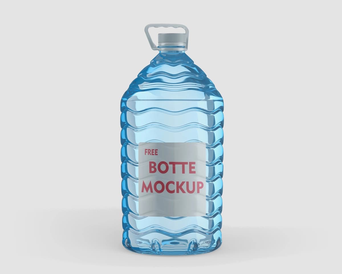 Bepul shisha maketi yozilgan shisha suv | Bottle water that says free bottle mockup