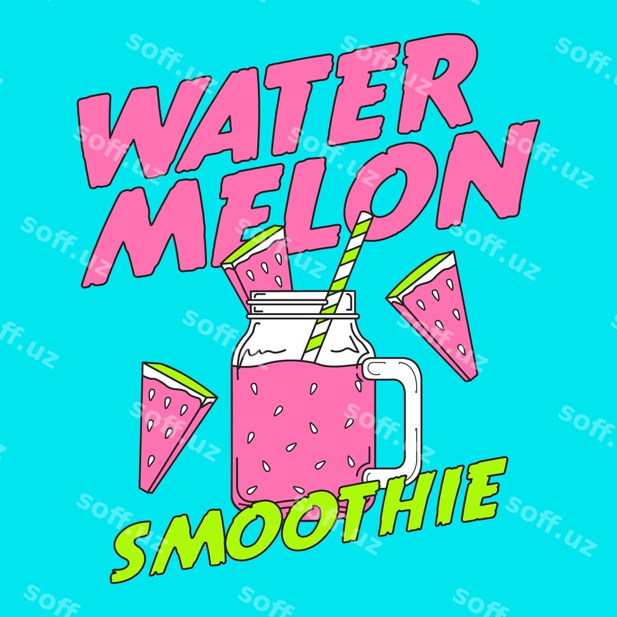Tarvuz smuzi bankasi | Watermelon smoothie jar