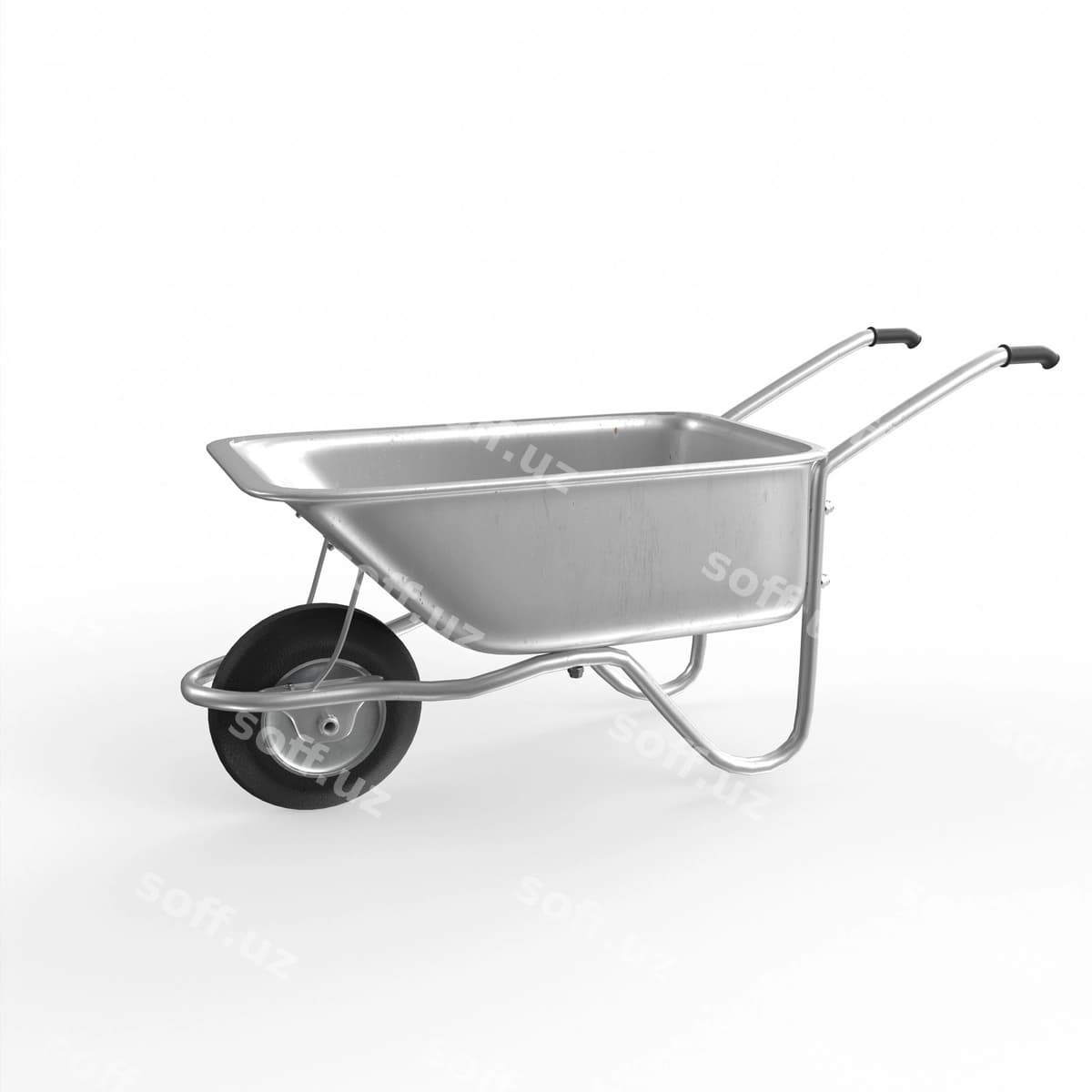 Vorota 3d oq fon | Wheelbarrow 3d white background