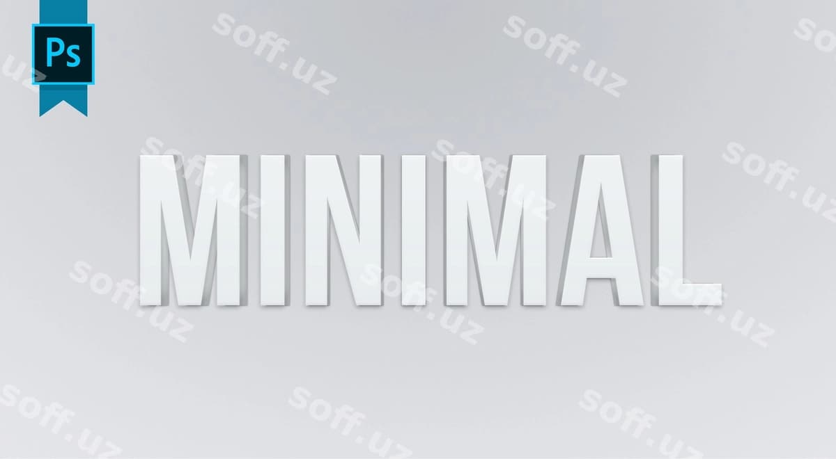 Oq minimal matn effekti | White minimal text effect