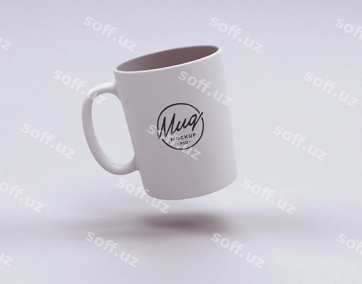 Oq finjal mockup | White mug mockup