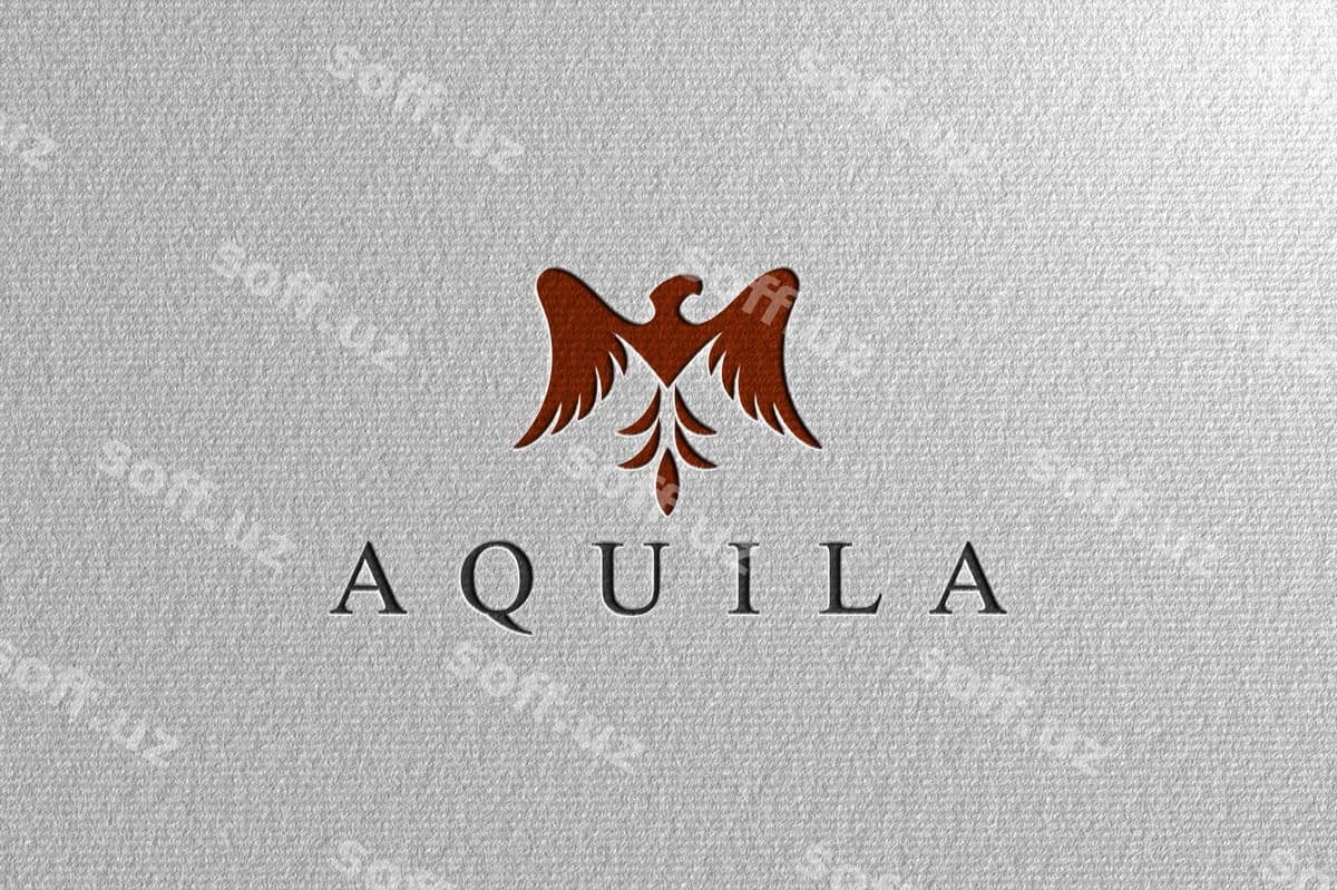 Oq qog'ozdagi joylangan logotip namunasi | White paper punched logo mockup