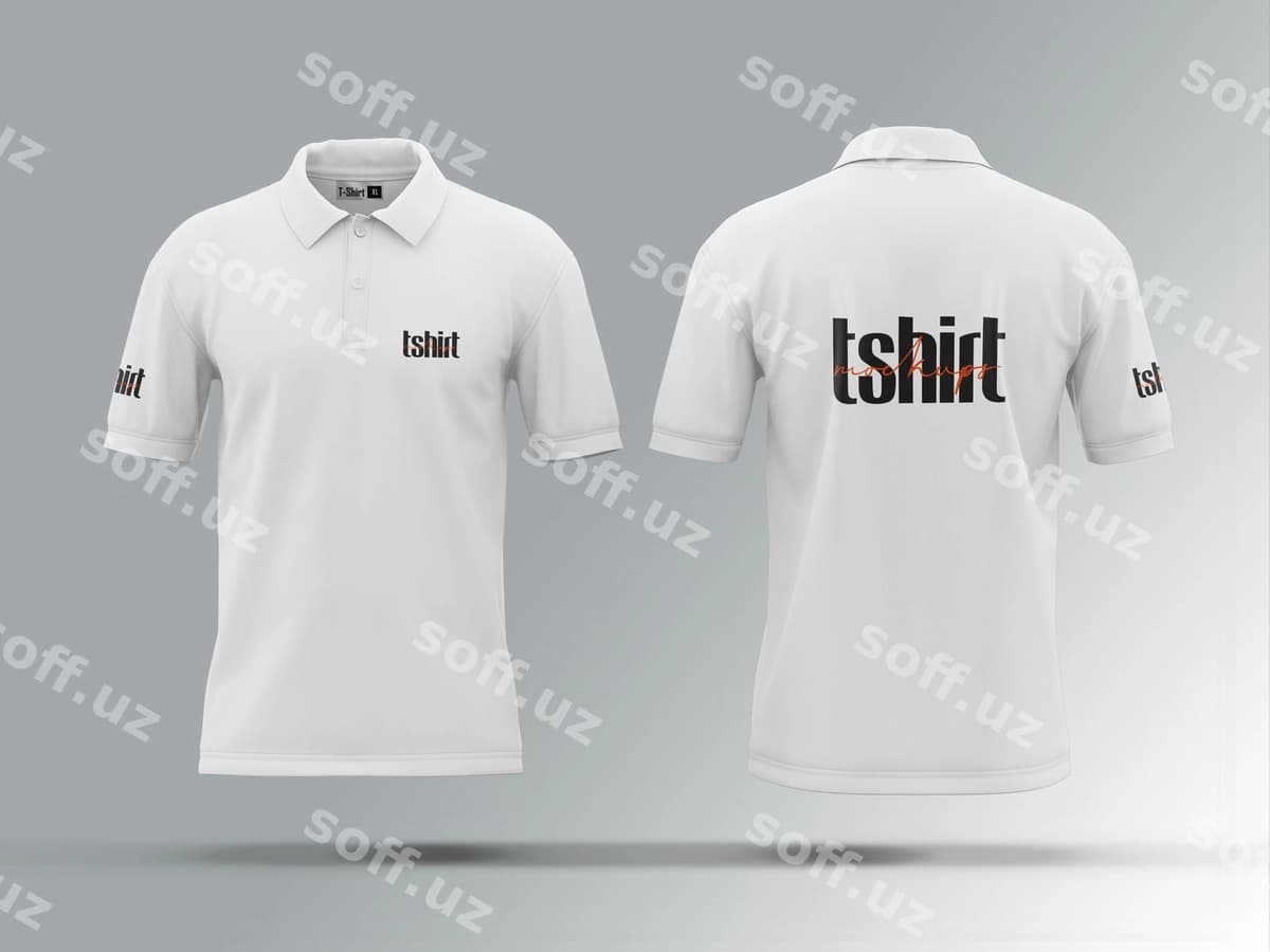 Oq futbolka mockup | White tshirt mockup