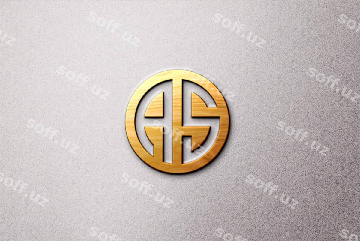Jihatli 3d logotip mockup beton | Wooden 3d logo mockup concrete