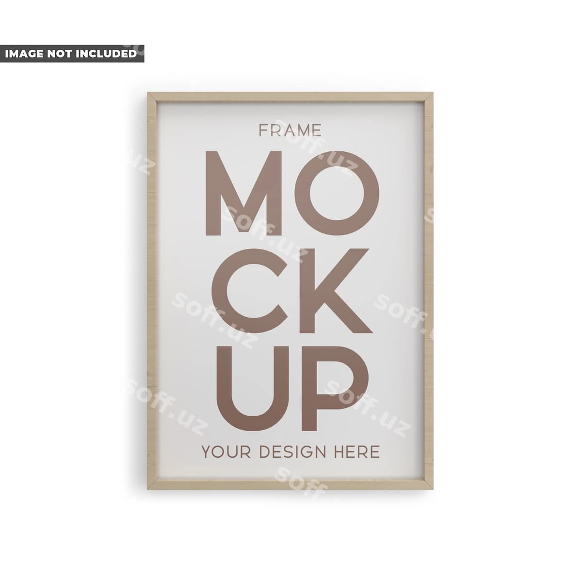 Yog'ochdan yasalgan A4 ramkali maket | Wooden a4 frame mockup