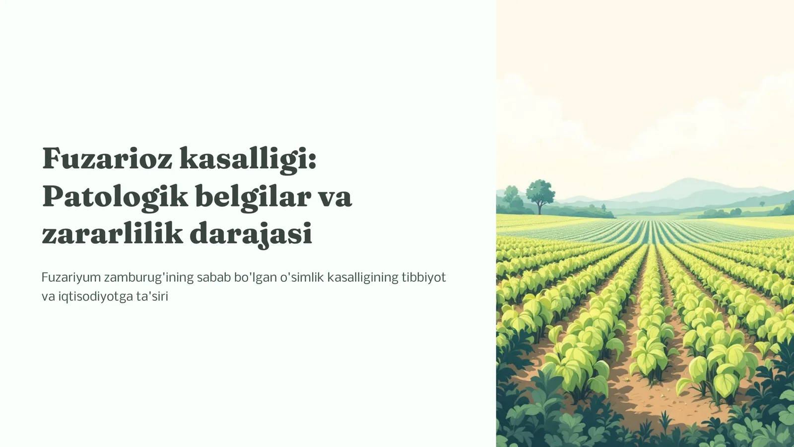 Qishloq xo‘jaligi mahsulotlari zararkunandalariga qarshi kurash fanidan