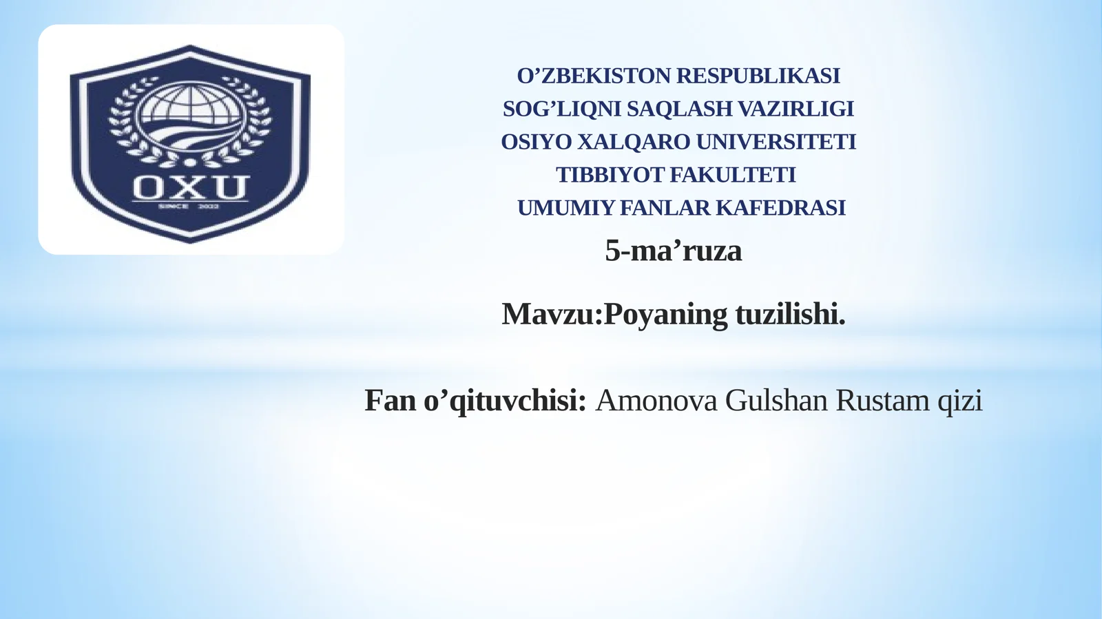 Poyaning tuzilishi