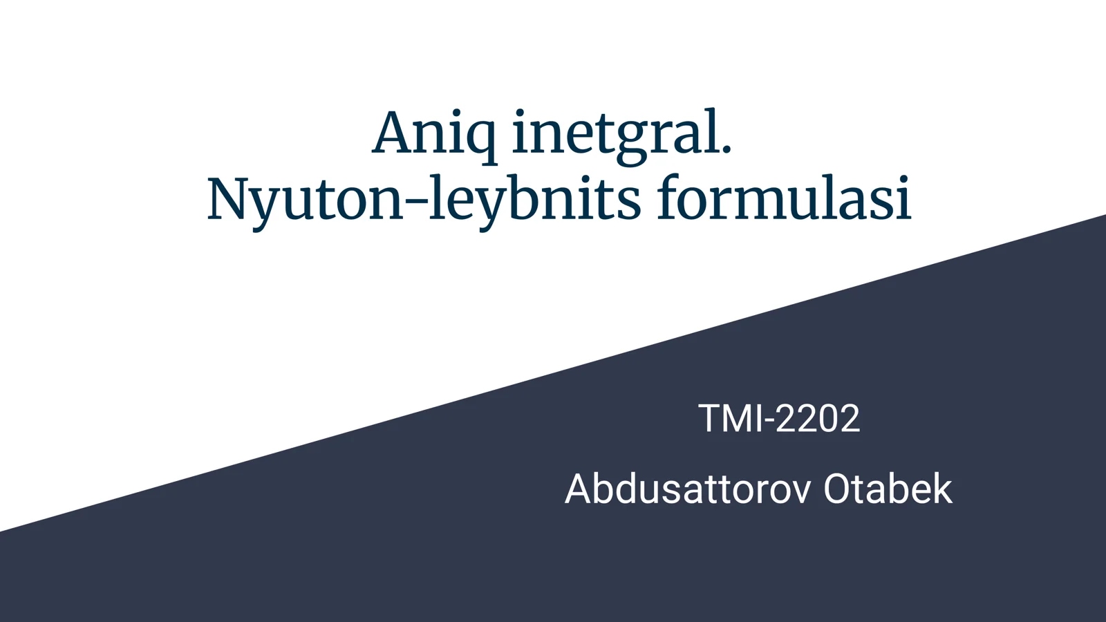Aniq integral