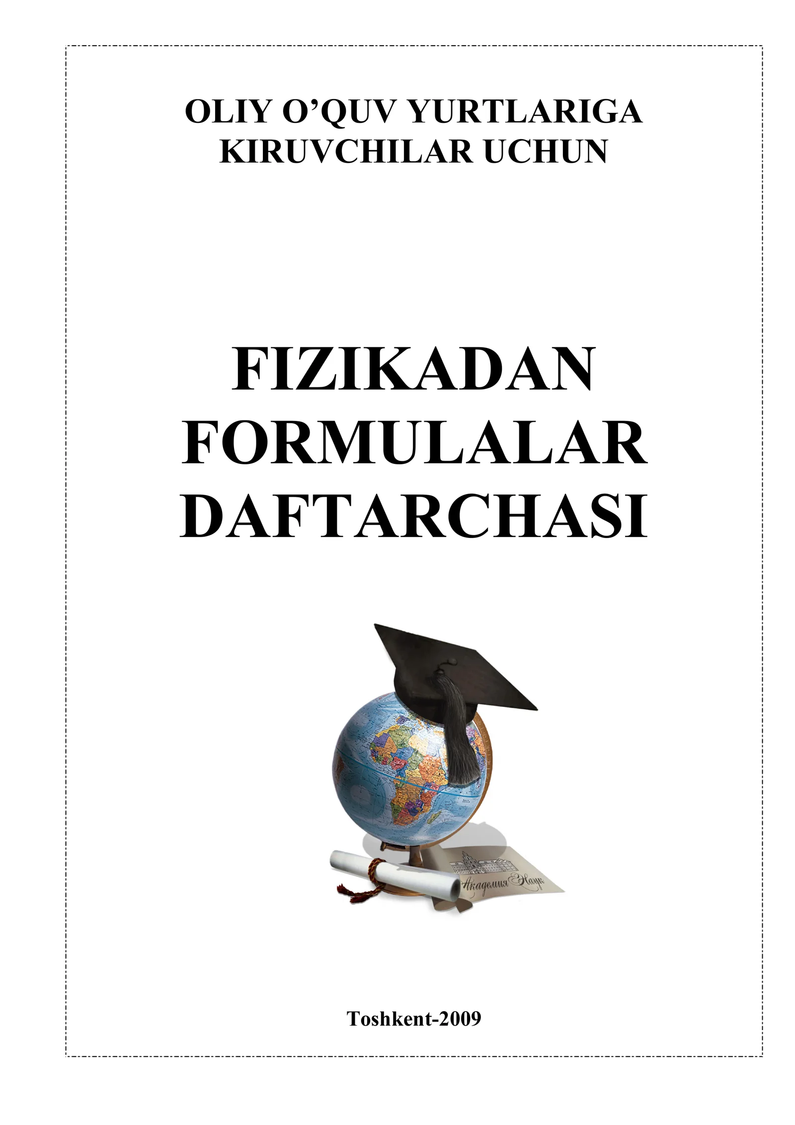 FIZIKADAN FORMULALAR kitobchasi