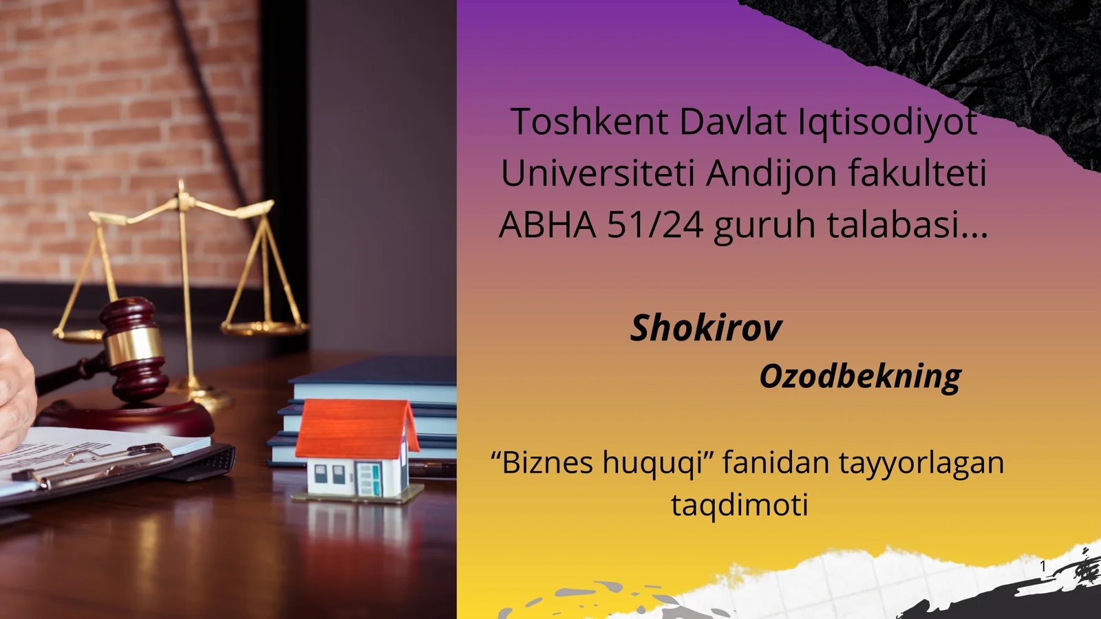 biznes huquqi