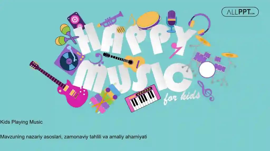 Kids Playing Music Taqdimoti (48 Slayd)